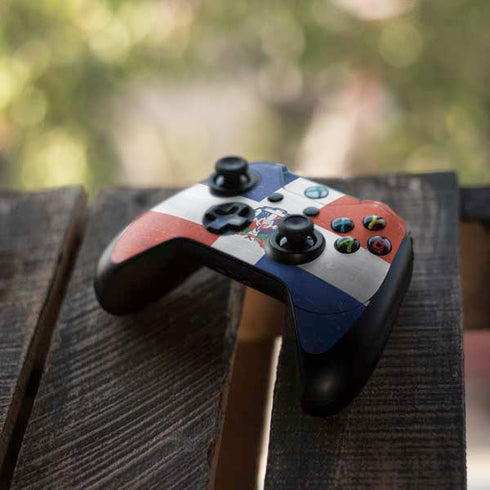 Dominican Republic Flag Faded Xbox One Elite Controller Skin